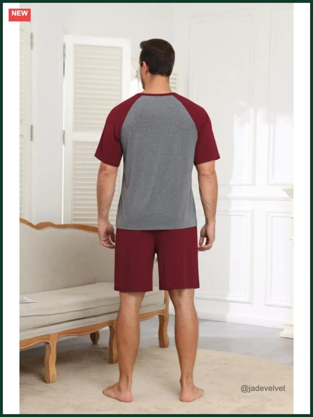 Bamboo Viscose Short Sleeve Pajama Set for Men